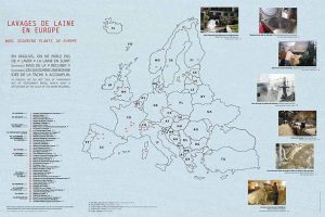 Poster Lavages de la laine en Europe